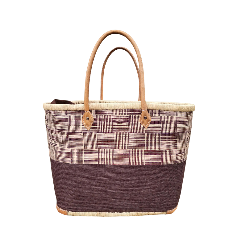Panier damier prune