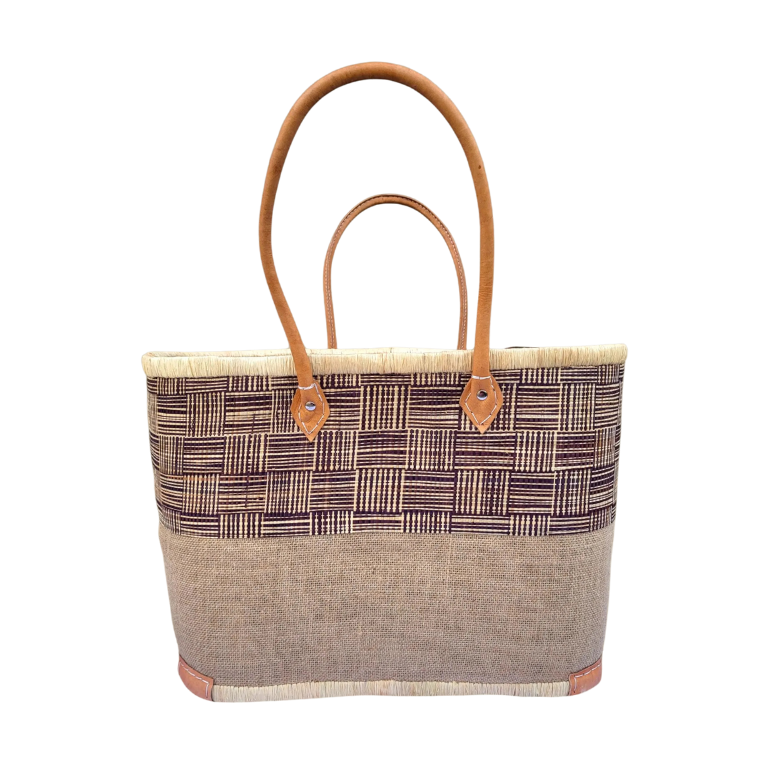 Panier damier sable