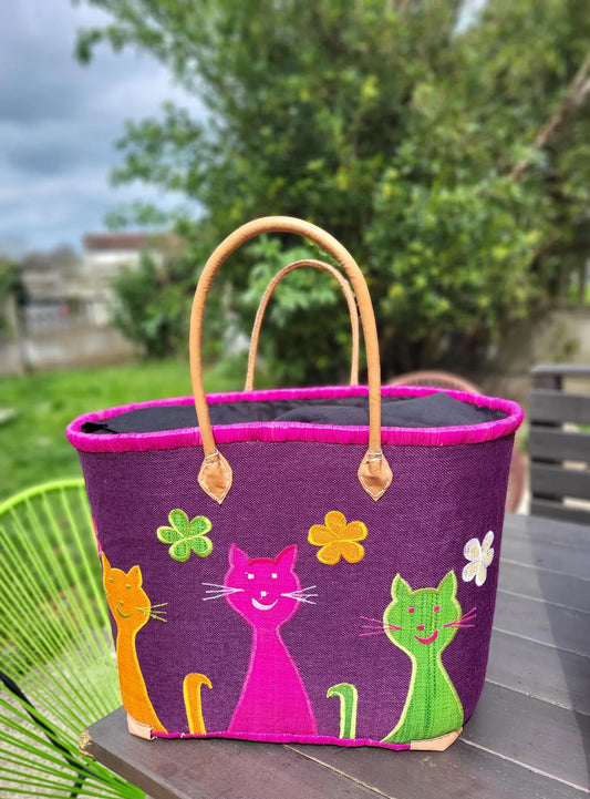 Panier chats bohème