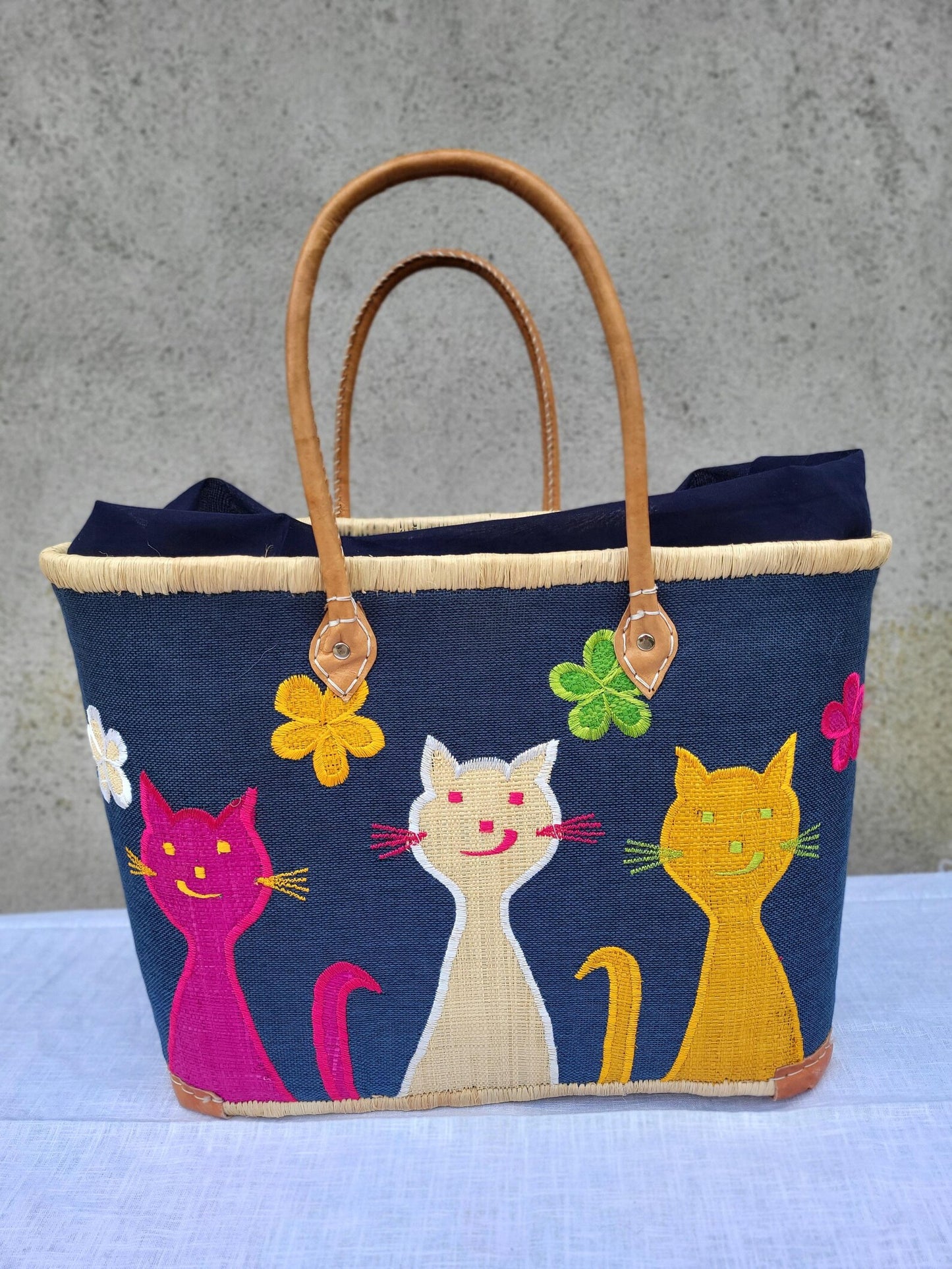 Panier chats bohème