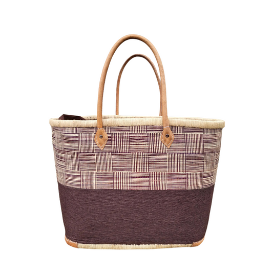 Panier damier prune