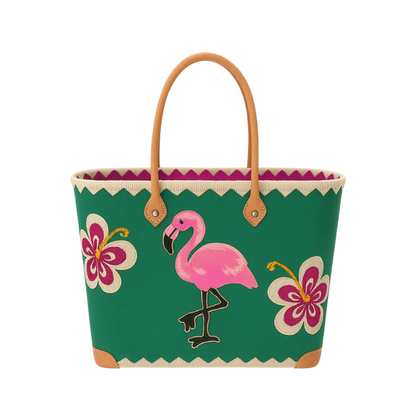 Panier flamant tropical