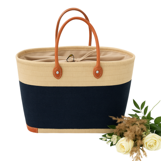 Panier tressé bi-color