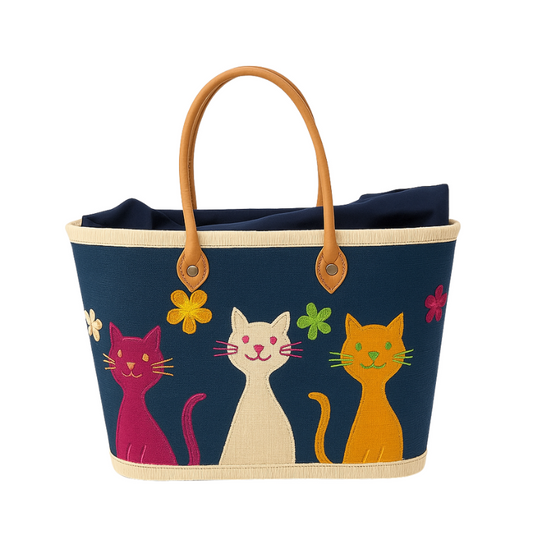 Panier chats bohème