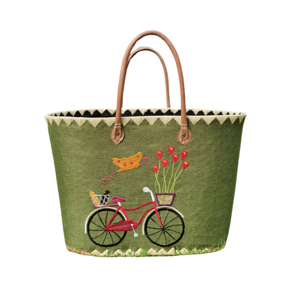 Panier tournée fleurie