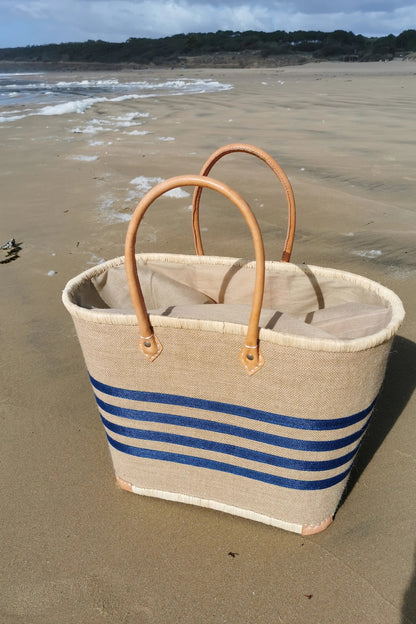 Panier rayures océanes