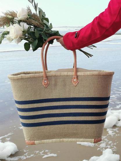 Panier rayures océanes