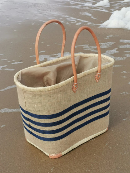 Panier rayures océanes