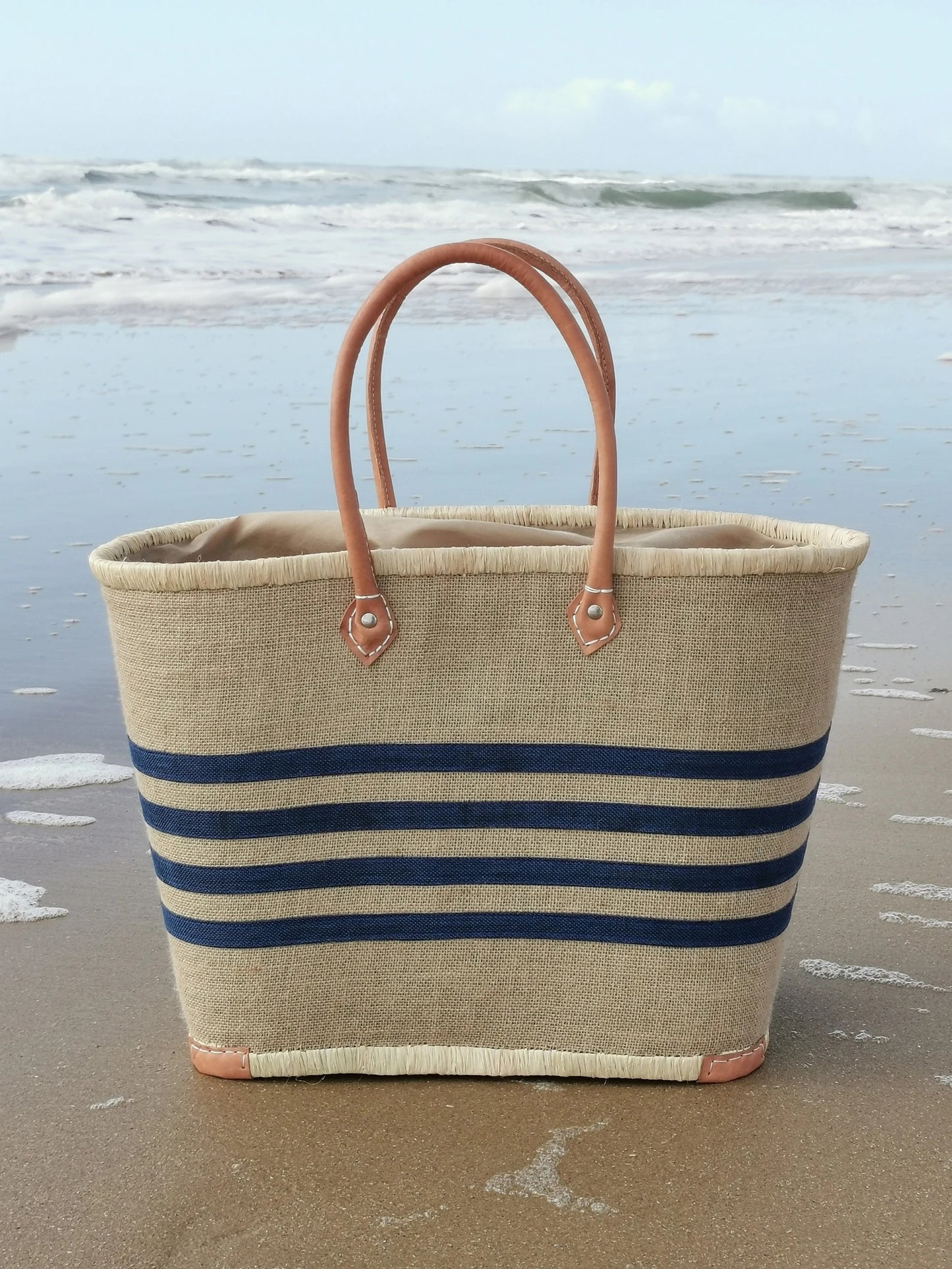 Panier rayures océanes