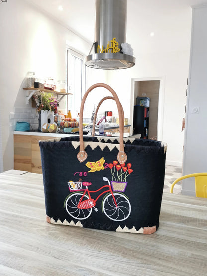 Panier tournée fleurie