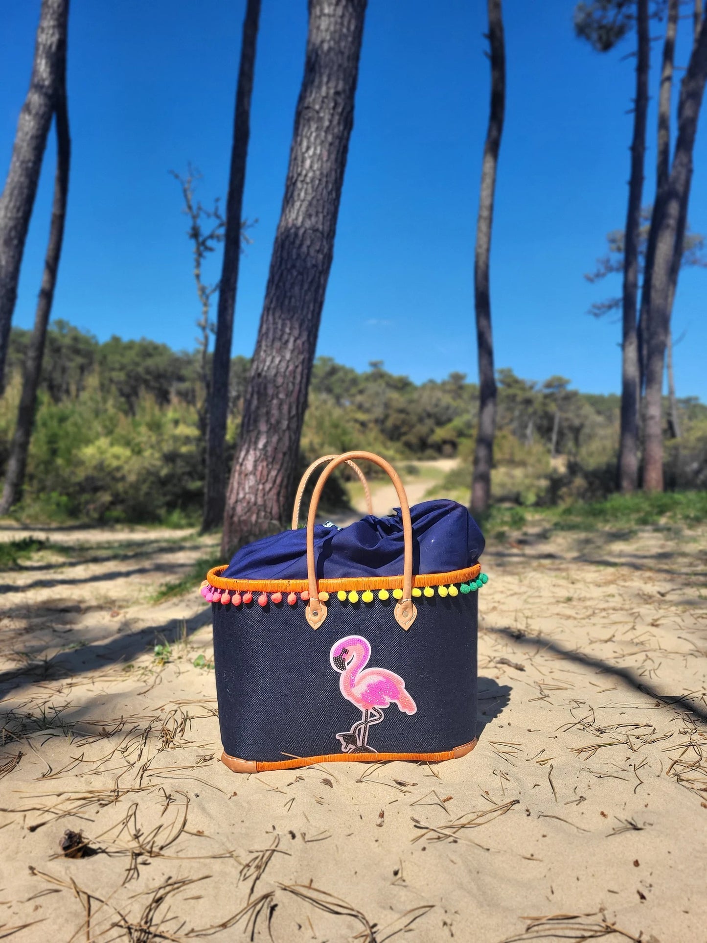 Panier flamant fiesta