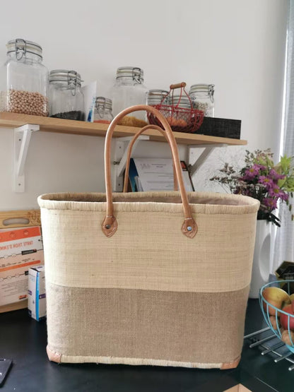 Panier tressés bi-color