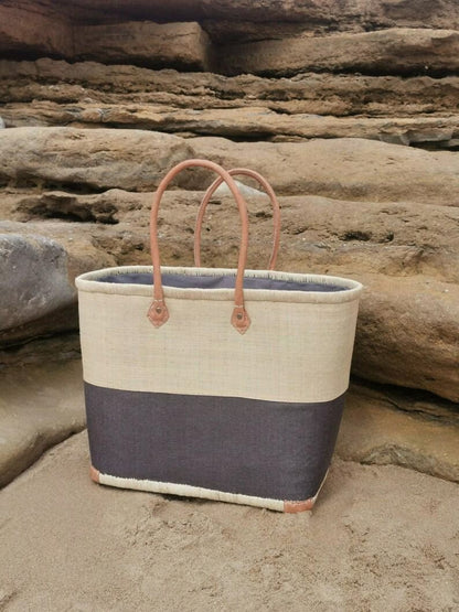 Panier tressé bi-color