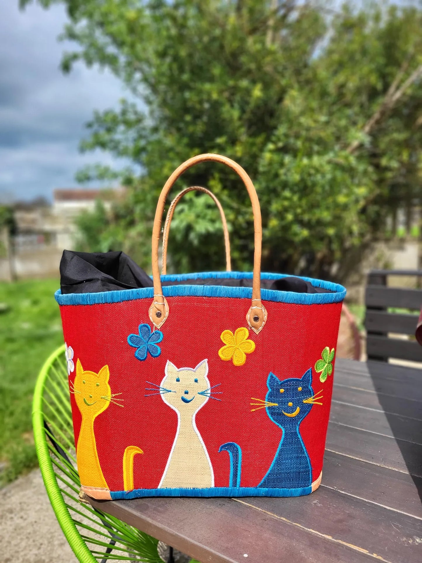 Panier chats bohème