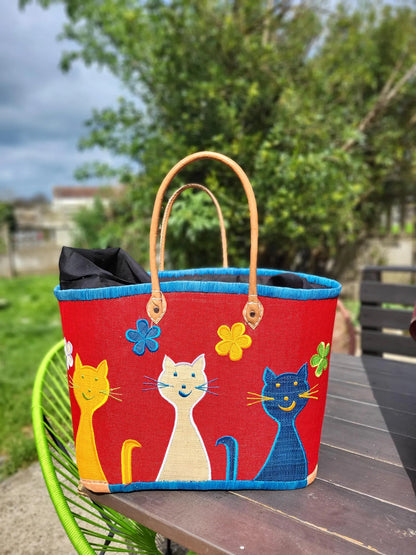 Panier chats bohème